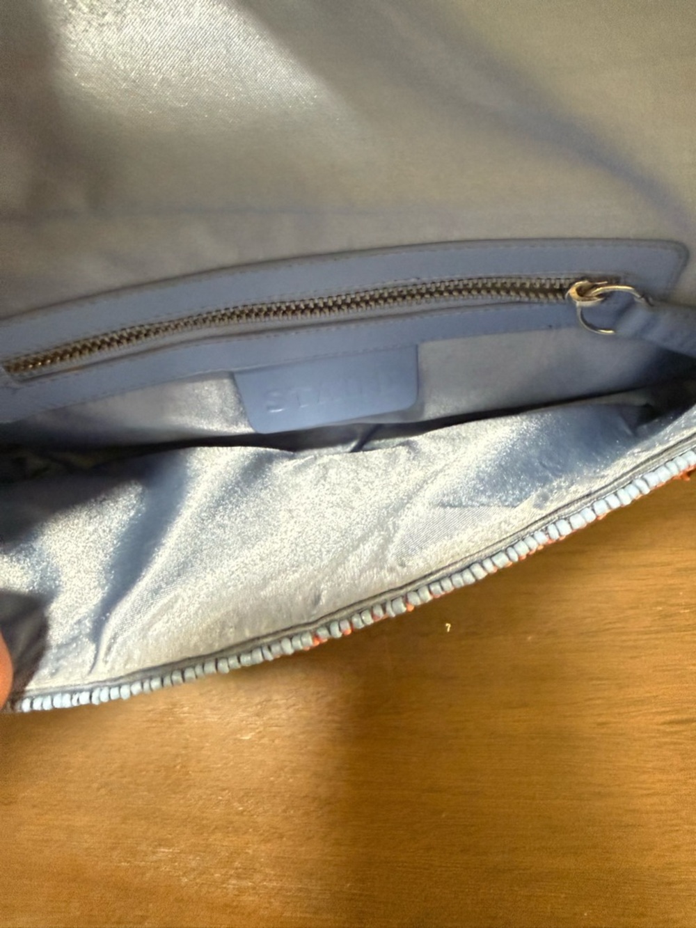 STAUD Beaded Pink and Blue Embellished Shoulder Bag - Picture 4 of 8